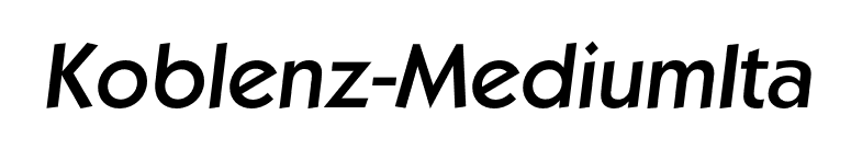 Koblenz-MediumIta font preview