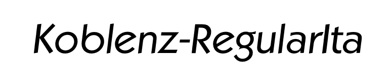 Koblenz-RegularIta font preview
