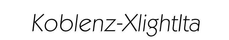 Koblenz-XlightIta font preview