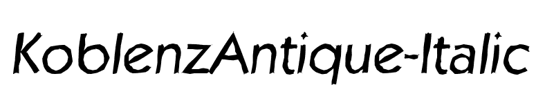 KoblenzAntique-Italic font preview