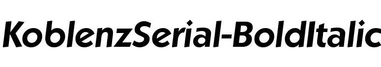 KoblenzSerial-BoldItalic font preview