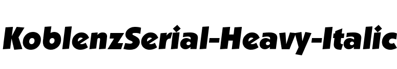 KoblenzSerial-Heavy-Italic font preview