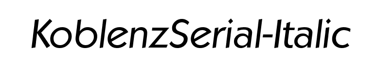 KoblenzSerial-Italic font preview