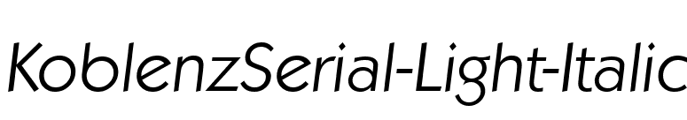 KoblenzSerial-Light-Italic font preview