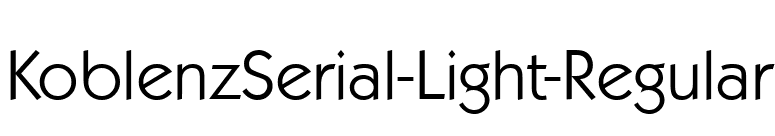 KoblenzSerial-Light-Regular font preview