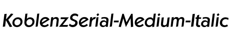 KoblenzSerial-Medium-Italic font preview