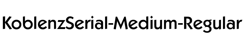 KoblenzSerial-Medium-Regular font preview
