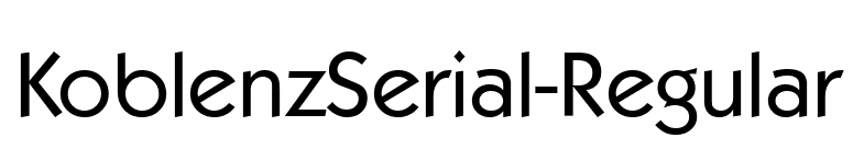 KoblenzSerial-Regular font preview
