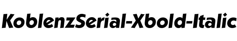 KoblenzSerial-Xbold-Italic font preview