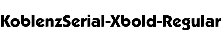 KoblenzSerial-Xbold-Regular font preview