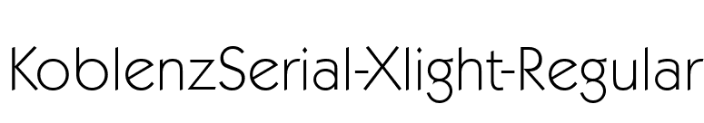 KoblenzSerial-Xlight-Regular font preview