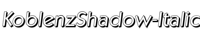KoblenzShadow-Italic font preview