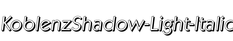KoblenzShadow-Light-Italic font preview
