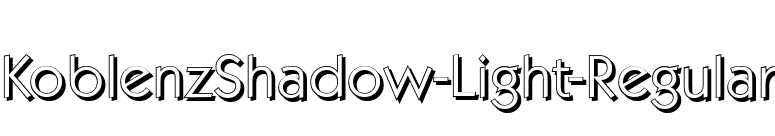 KoblenzShadow-Light-Regular font preview