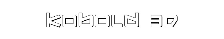 Kobold 3D font preview