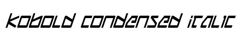 Kobold Condensed Italic font preview