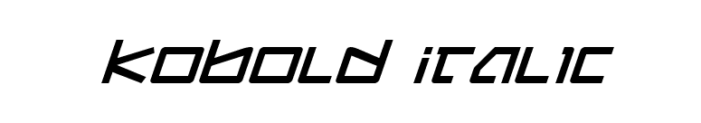 Kobold Italic font preview