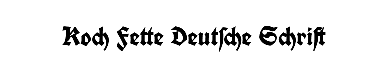 Koch Fette Deutsche Schrift font preview