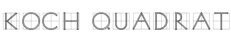 Koch Quadrat font preview