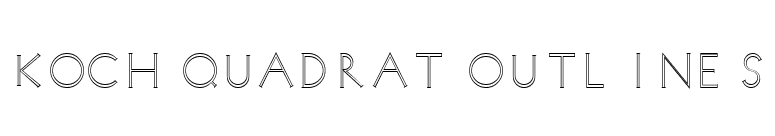 Koch Quadrat Outlines font preview