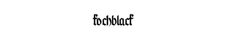 kochblack font preview