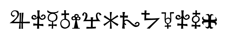 KochSignsFour font preview