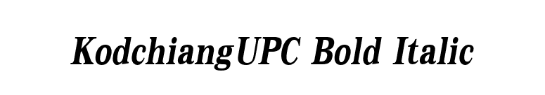KodchiangUPC Bold Italic font preview