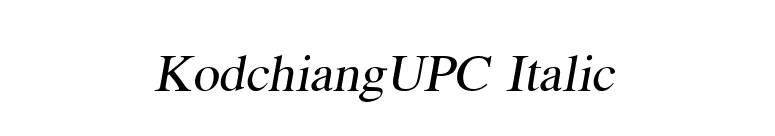 KodchiangUPC Italic font preview