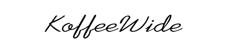 KoffeeWide font preview
