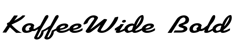KoffeeWide Bold font preview