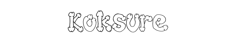 Koksure font preview