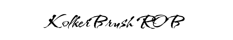 KolkerBrush ROB font preview