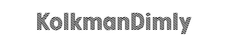 KolkmanDimly font preview