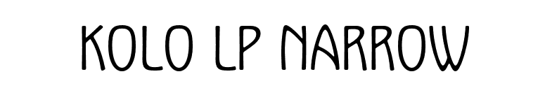 Kolo LP Narrow font preview