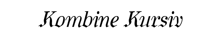 Kombine Kursiv font preview
