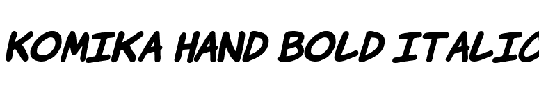 Komika Hand Bold Italic font preview
