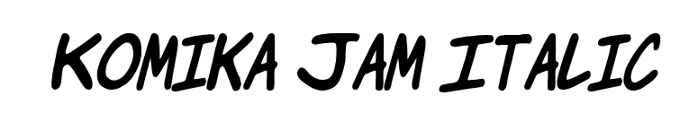 Komika Jam Italic font preview
