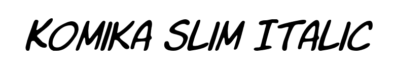 Komika Slim Italic font preview