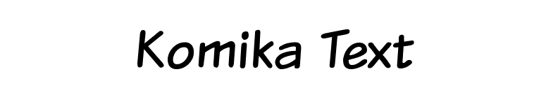 Komika Text font preview