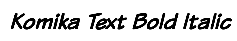 Komika Text Bold Italic font preview
