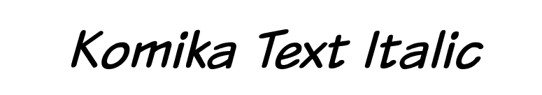Komika Text Italic font preview