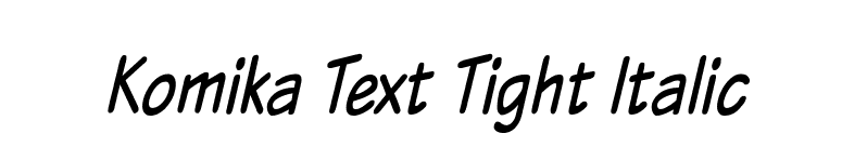 Komika Text Tight Italic font preview