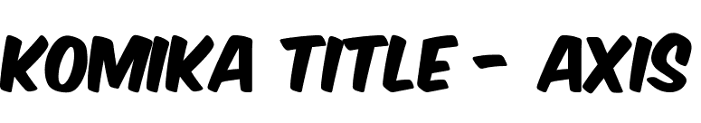 Komika Title - Axis font preview