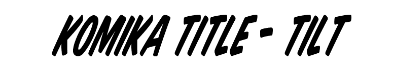 Komika Title - Tilt font preview