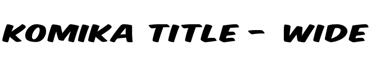 Komika Title - Wide font preview