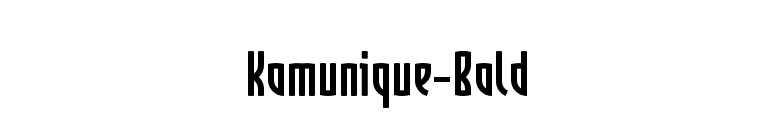 Komunique-Bold font preview