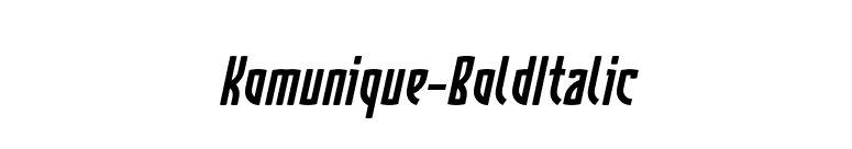 Komunique-BoldItalic font preview