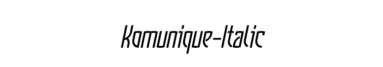 Komunique-Italic font preview