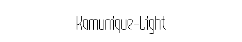 Komunique-Light font preview