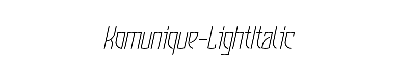 Komunique-LightItalic font preview